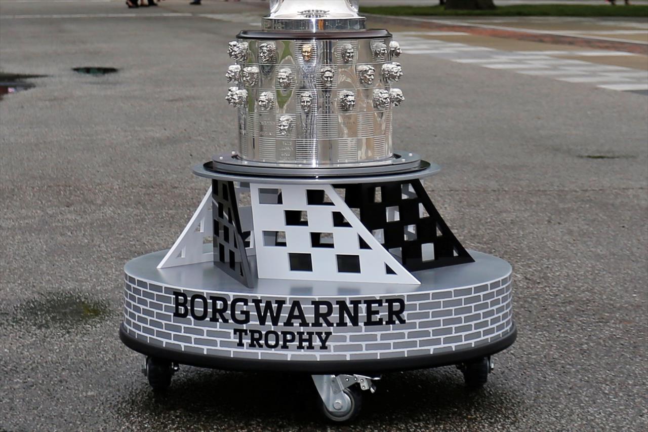 Borg Warner Trophy- Indianapolis 500 Practice - By: Mike Young -- Photo by: Paul Hurley
